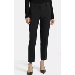 Theory Black Testra 2B Straight Leg Wool Blend Trouser Pants 8